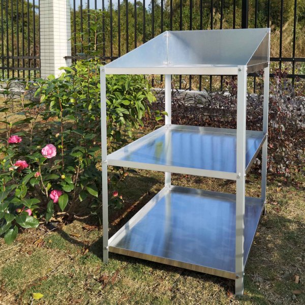Drivhushylle med tre nivåer - Aluminium Drivhushylle med tre nivåer - Aluminium